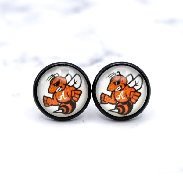 Alvin Yellowjackets - Mascot - Photo Stud Earrings