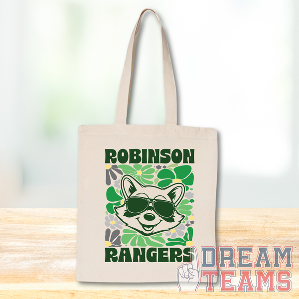 Robinson Elementary Rangers_Boho Floral - Canvas Tote*