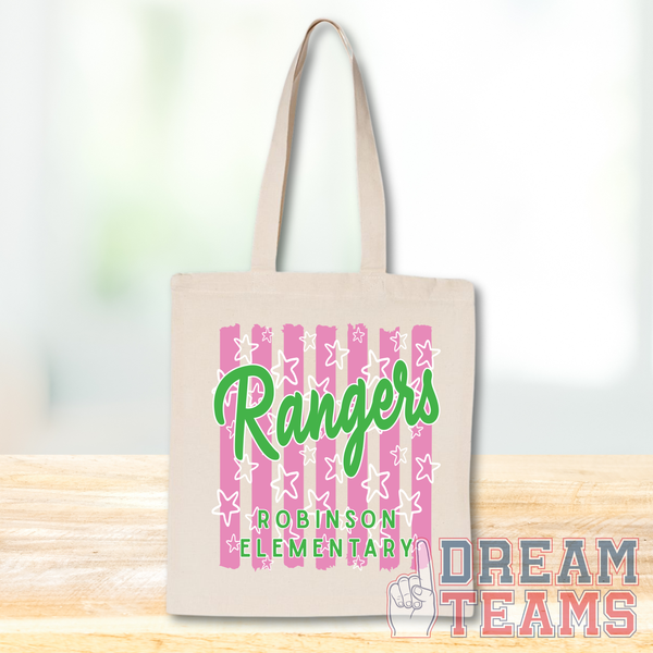 Robinson Elementary Rangers_Preppy - Canvas Tote*